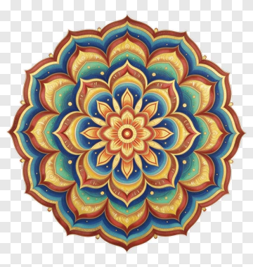 Colorful Mandala Design PNG