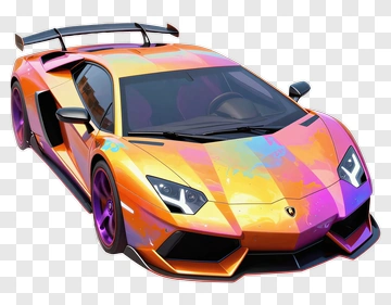 Colorful Sports Car PNG