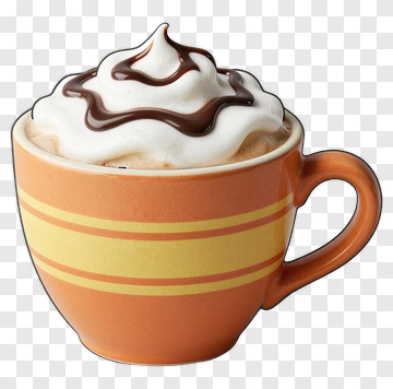 Cup Of Hot Chocolate With Whipped Cream PNG