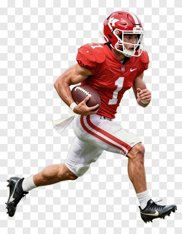 Football Player Running With A Ball PNG