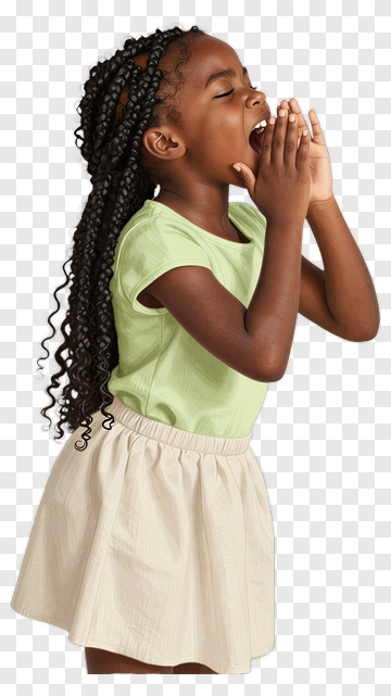 Child Shouting With Excitement PNG