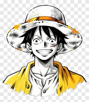 Cartoon Character Wearing A Straw Hat PNG