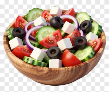 Fresh Salad Bowl With Vegetables And Feta Cheese PNG