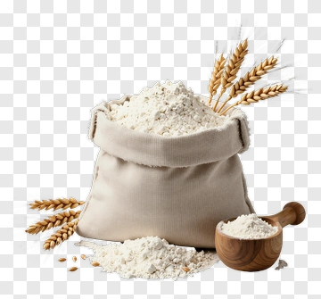 Bag Of Flour With Wheat Stalks PNG