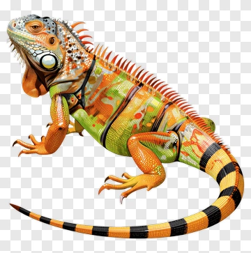 Colorful Iguana PNG