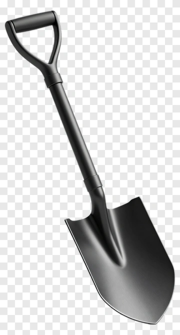 Black Shovel PNG