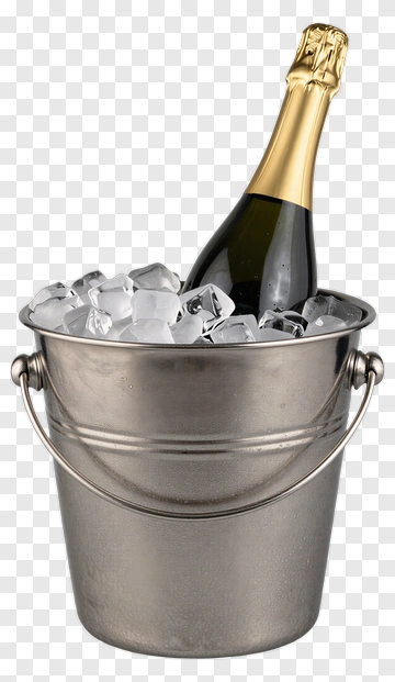 Champagne Bottle In An Ice Bucket PNG