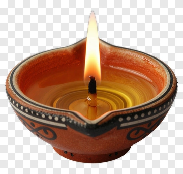 Traditional Oil Lamp With Flame PNG