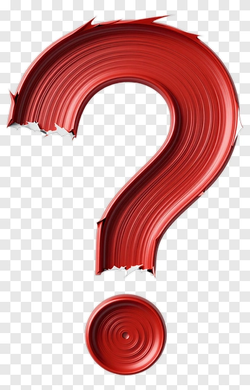 Red Brush Stroke Question Mark PNG