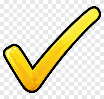 Yellow Check Mark Icon PNG