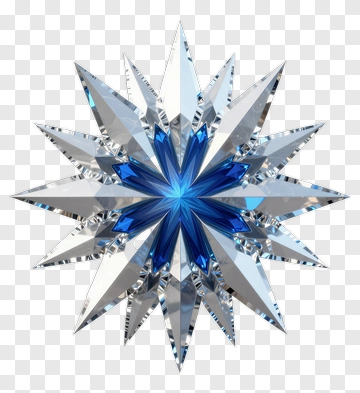 Crystal Star Decoration PNG