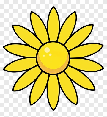Cartoon Yellow Flower PNG