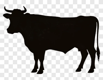 Silhouette Of A Cow PNG