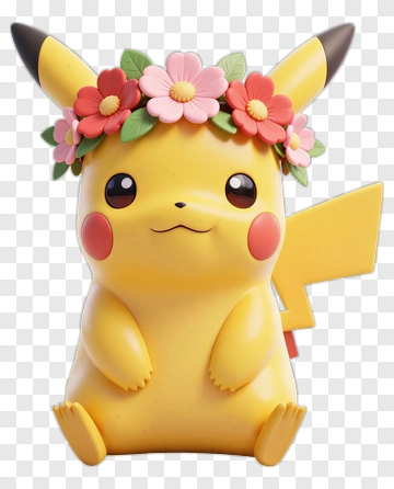 Pikachu With Flower Crown PNG