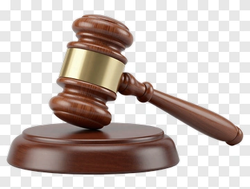 Wooden Gavel On Base PNG