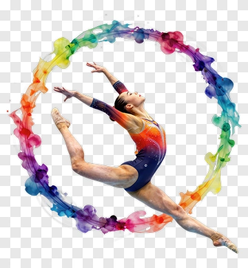 Colorful Dancer In Motion PNG