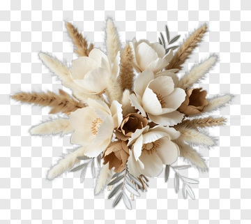 Neutral Floral Arrangement PNG