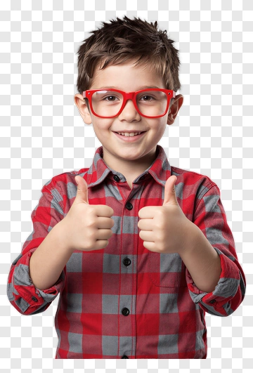 Happy Boy Giving Thumbs Up PNG