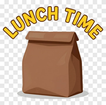 Lunch Time Paper Bag PNG