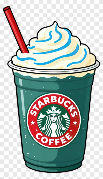 Starbucks Coffee Frappuccino With Whipped Cream PNG