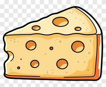 Cartoon Cheese Slice PNG