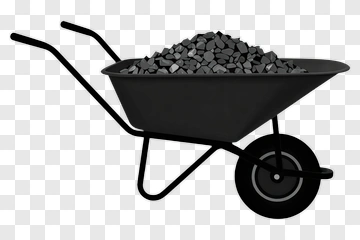 Wheelbarrow Filled With Rocks PNG