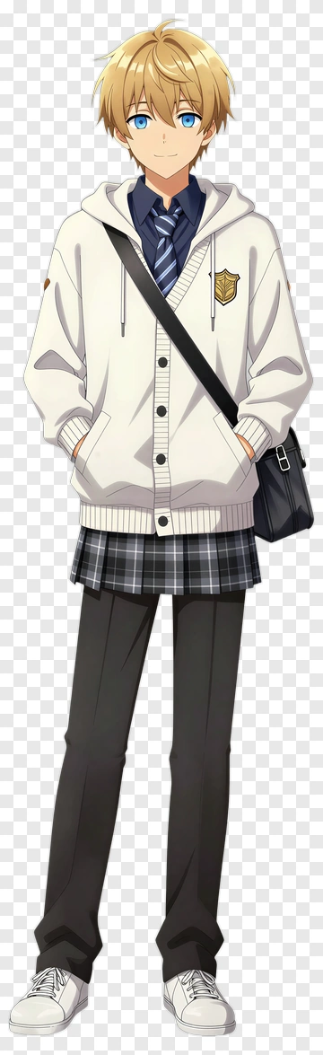 Anime Character In Casual Outfit PNG