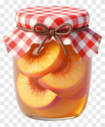 Jar Of Sliced Peaches In Syrup PNG