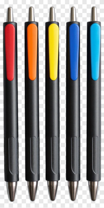 Colorful Pens In A Row PNG