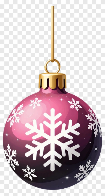 Christmas Ornament With Snowflakes PNG