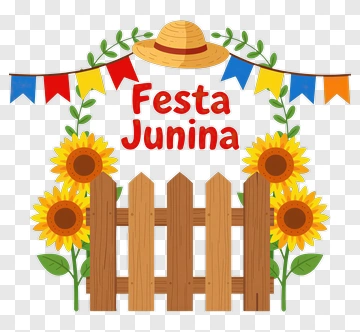 Festa Junina Celebration With Sunflowers And Bunting PNG