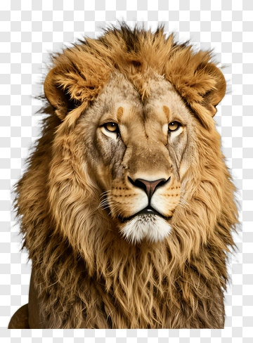 Realistic Lion Portrait PNG