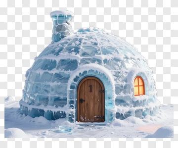 Icy Igloo In A Snowy Landscape PNG