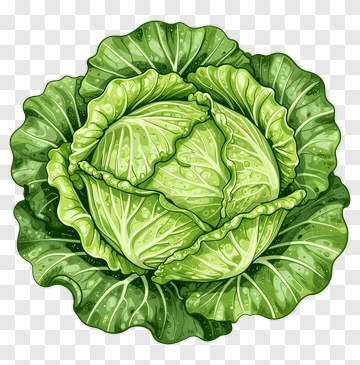 Fresh Green Cabbage PNG
