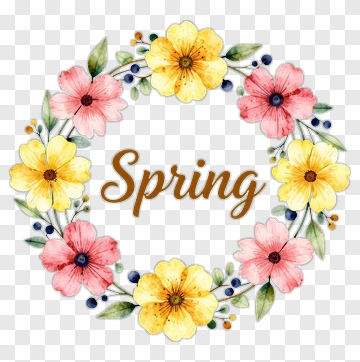Spring Flower Wreath PNG