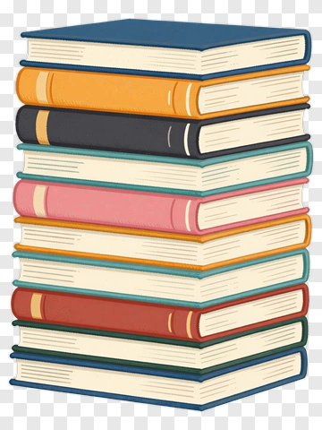 Stack Of Colorful Books PNG