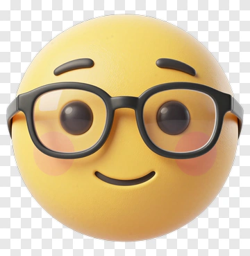 Smiling Emoji With Glasses PNG