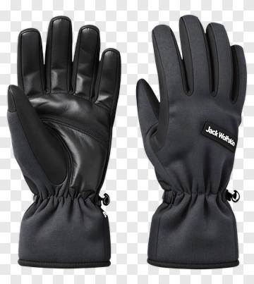 Black Winter Gloves PNG