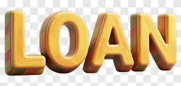 3D Loan Text PNG
