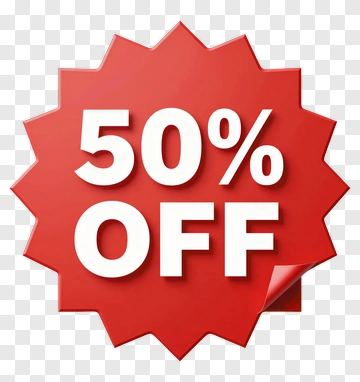 50% Off Sale Tag PNG