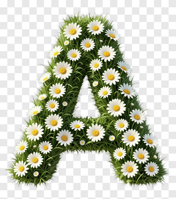 Floral Letter A PNG