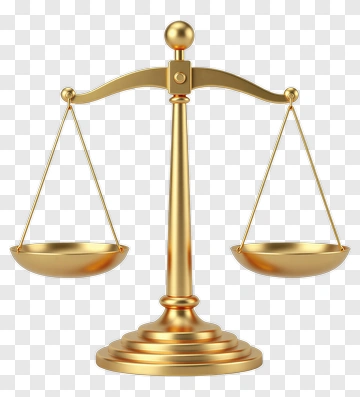 Golden Balance Scale PNG