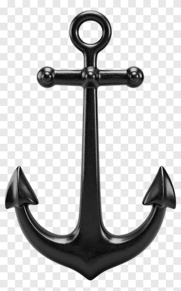 Black Anchor PNG