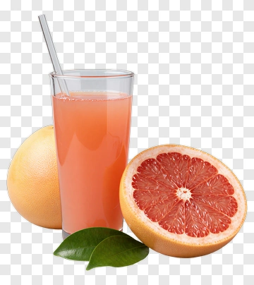 Grapefruit Juice In A Glass With Fresh Grapefruit PNG