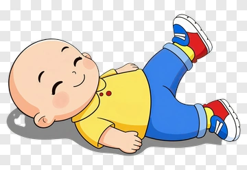 Cartoon Boy Lying Down PNG