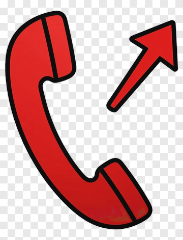 Red Telephone With Arrow PNG