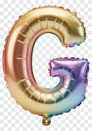 Colorful Balloon Letter G PNG