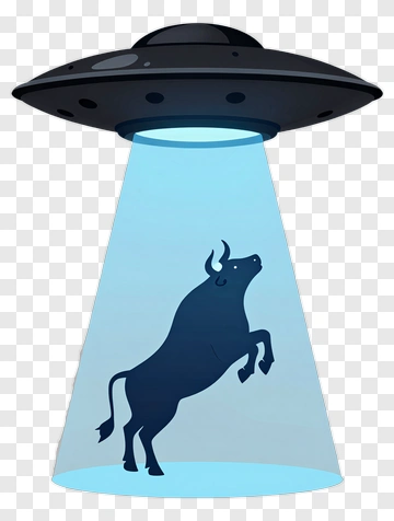 Ufo Abducting A Bull PNG