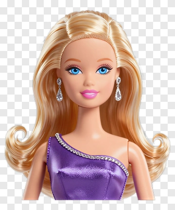 Barbie Doll With Long Blonde Hair PNG
