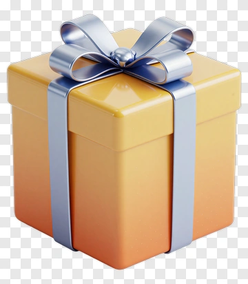 Gift Box With Blue Ribbon PNG